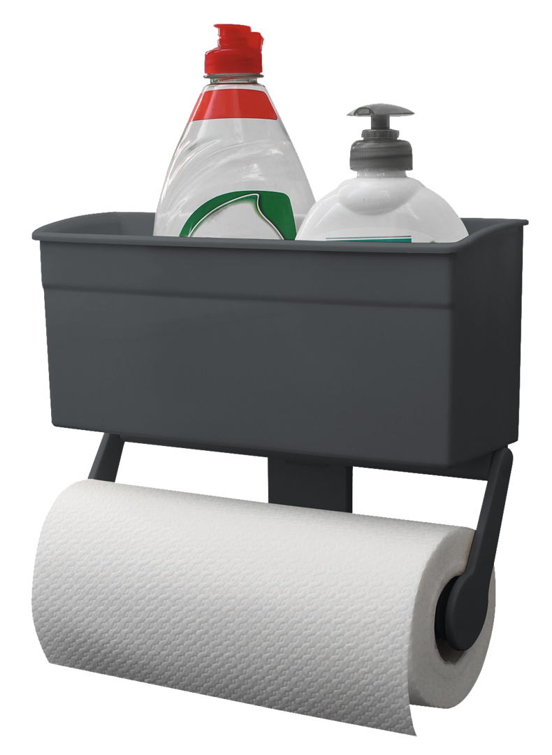 Box mit Papierrollenhalter dunkelgrau(R)