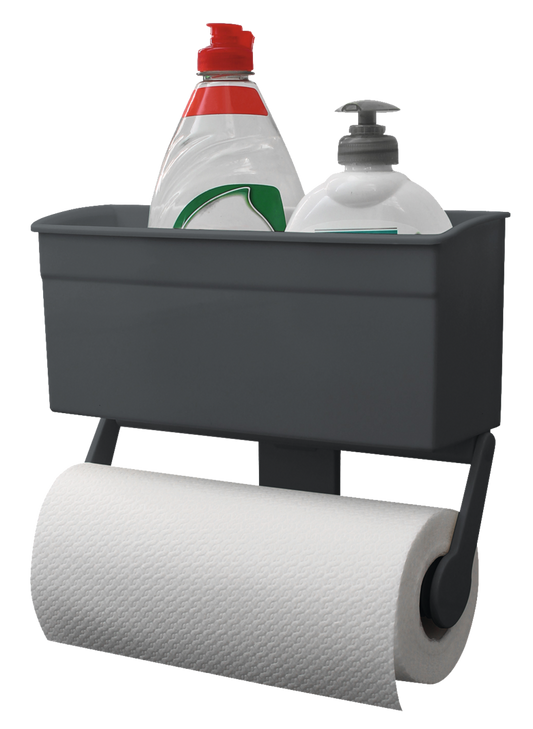 Box mit Papierrollenhalter dunkelgrau(R)