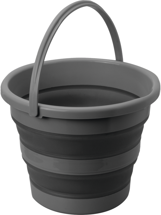 Faltbarer Eimer Drum 15 grau-schwarz