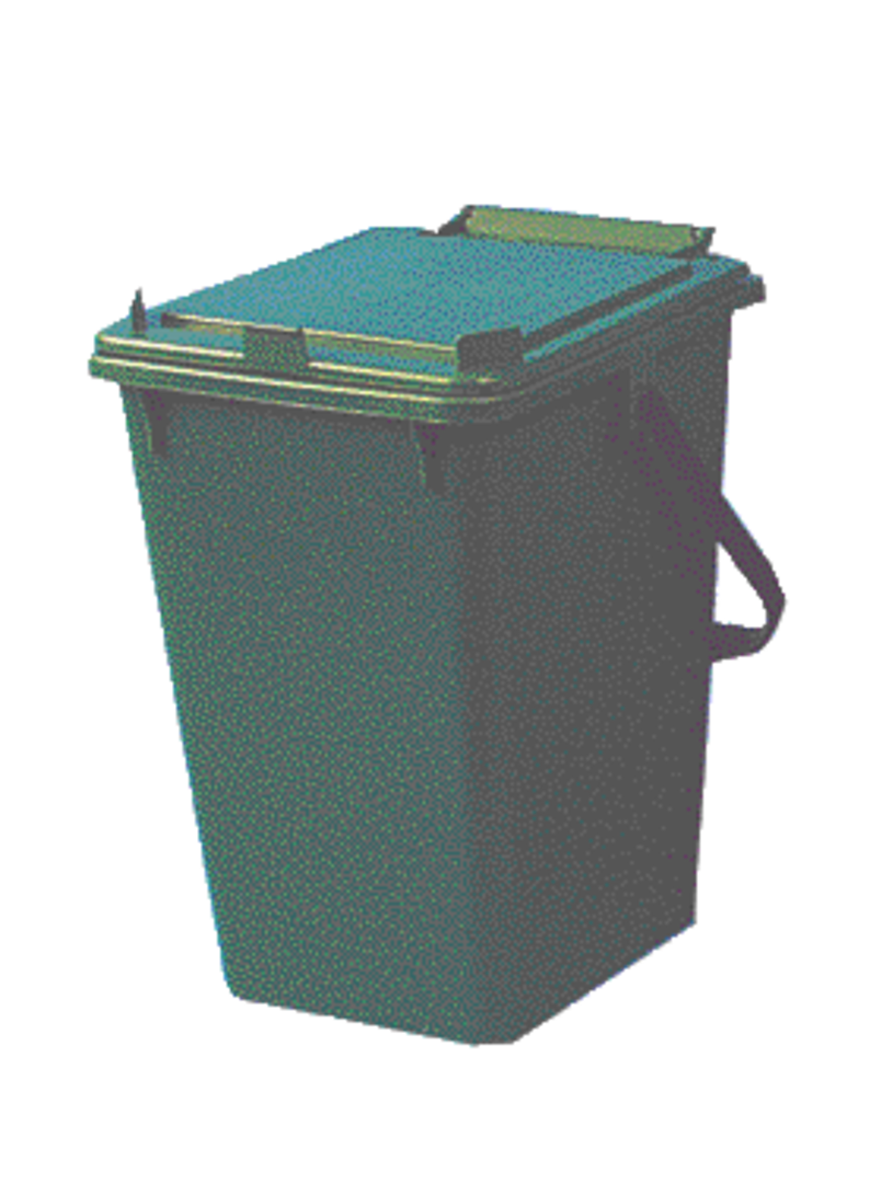 Mülleimer 8 l mit Befestigungsleiste (R)