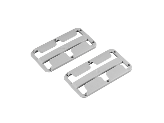 Stielglashalter 2-er Set lichtgrau