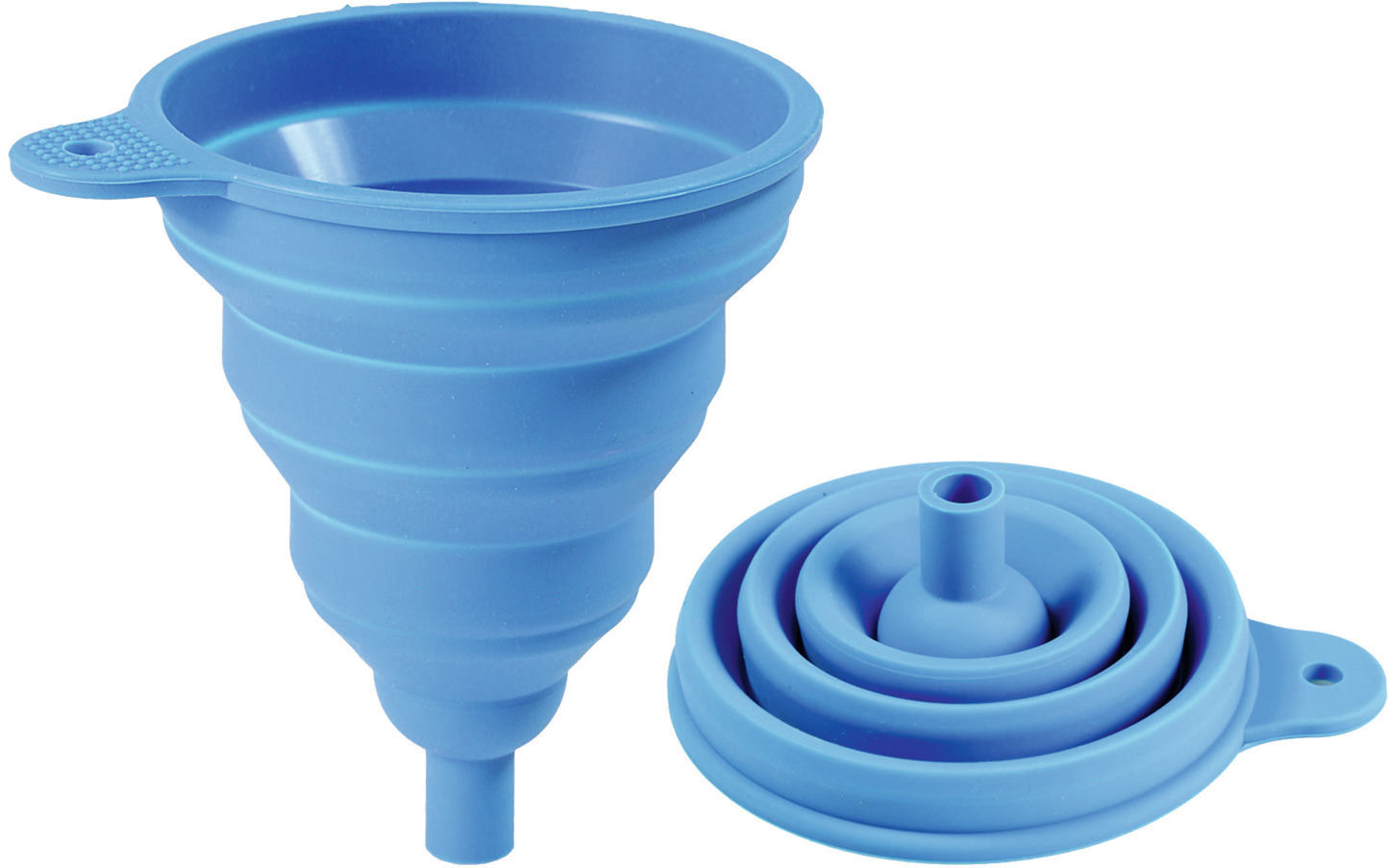 Silikon Falttrichter FOLD AWAY blau