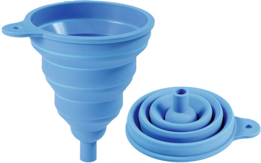 Silikon Falttrichter FOLD AWAY blau