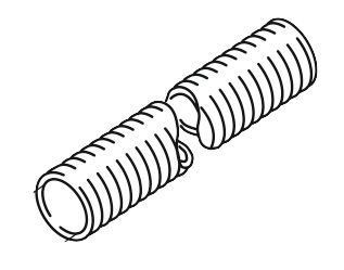 Warmluftschlauch 90 mm 1m