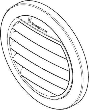 Luftausströmer Eberspächer D60 schwarz