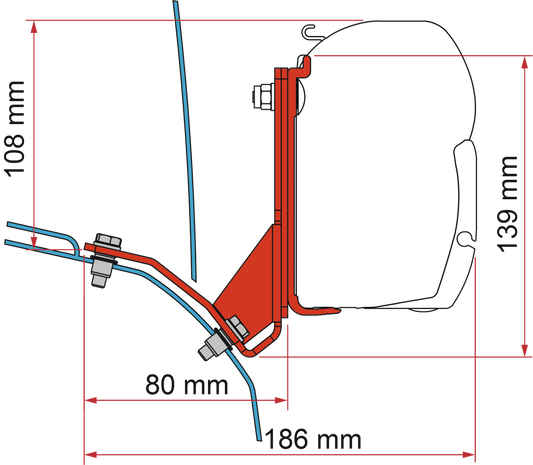 Adap.-Kit FD H2 Lift Roof-Hymercar-Pössl