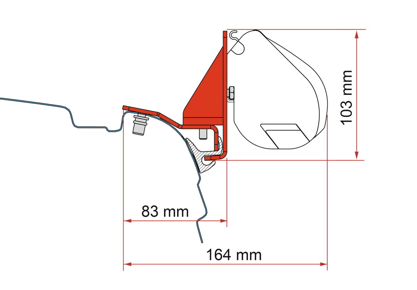 Adapter F35 Kit VW T5/T6 Multirail Reimo