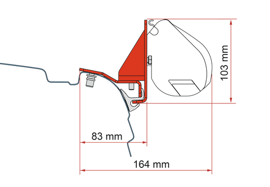 Adapter F35 Kit VW T5/T6 Multirail Reimo