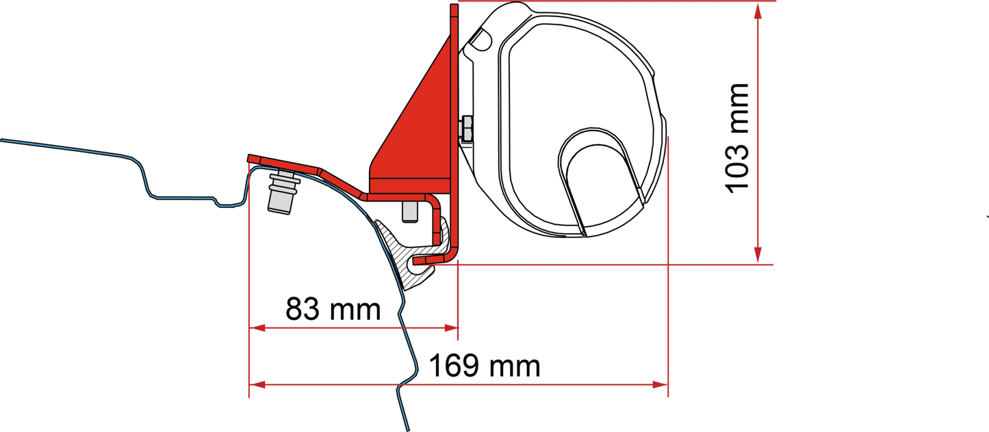 Adapter F35 Kit VW T5/T6 Multirail Reimo