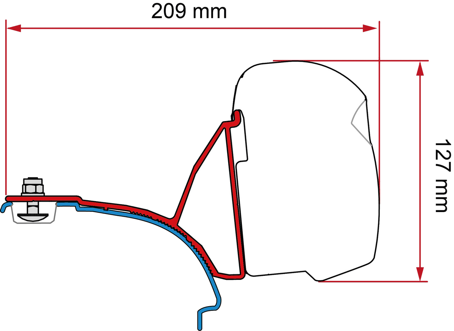 Adapter F43 Kit VW T5/T6 Multivan Rail