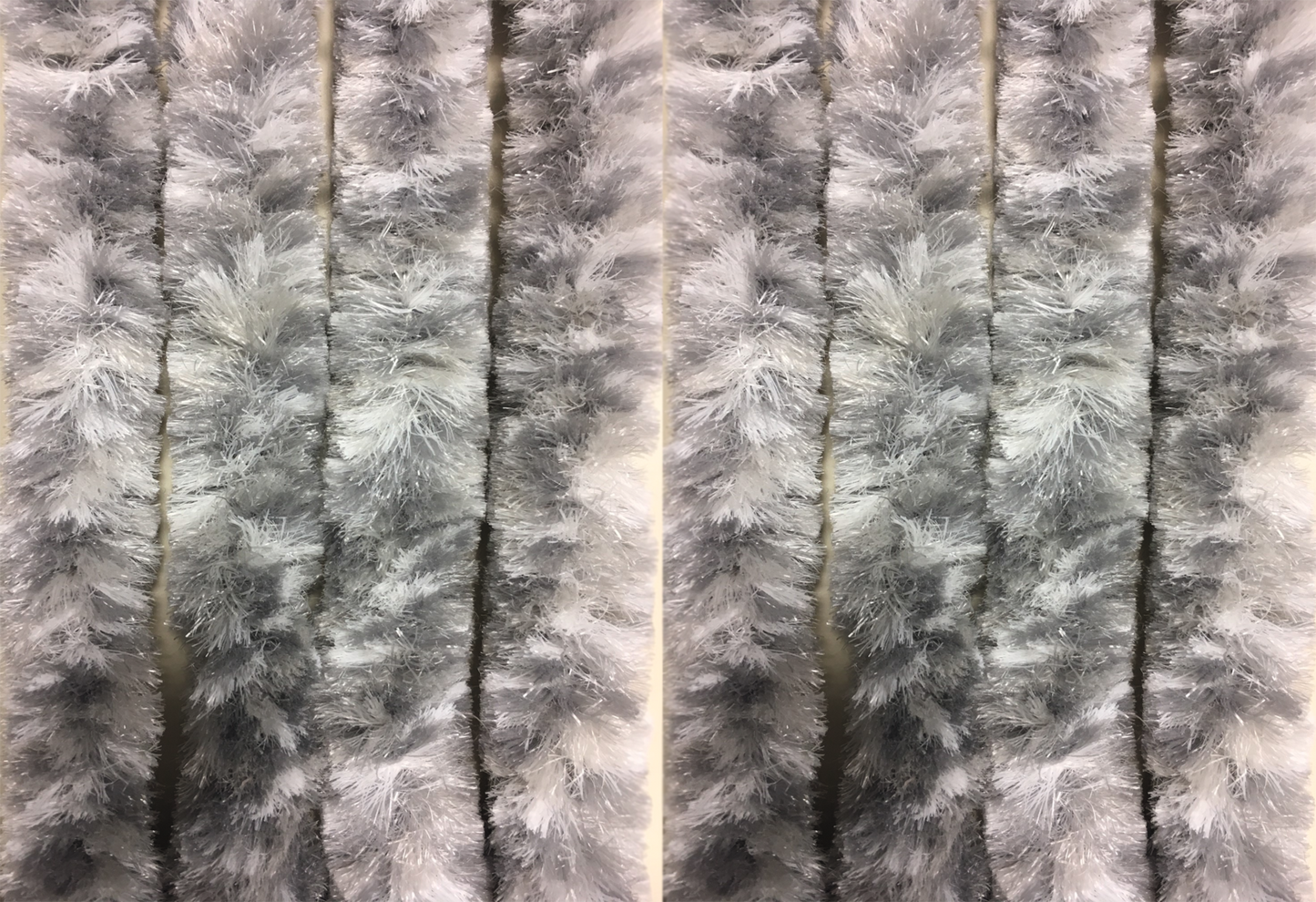 Flauschvorhang 100x200cm braun-weiß-grau
