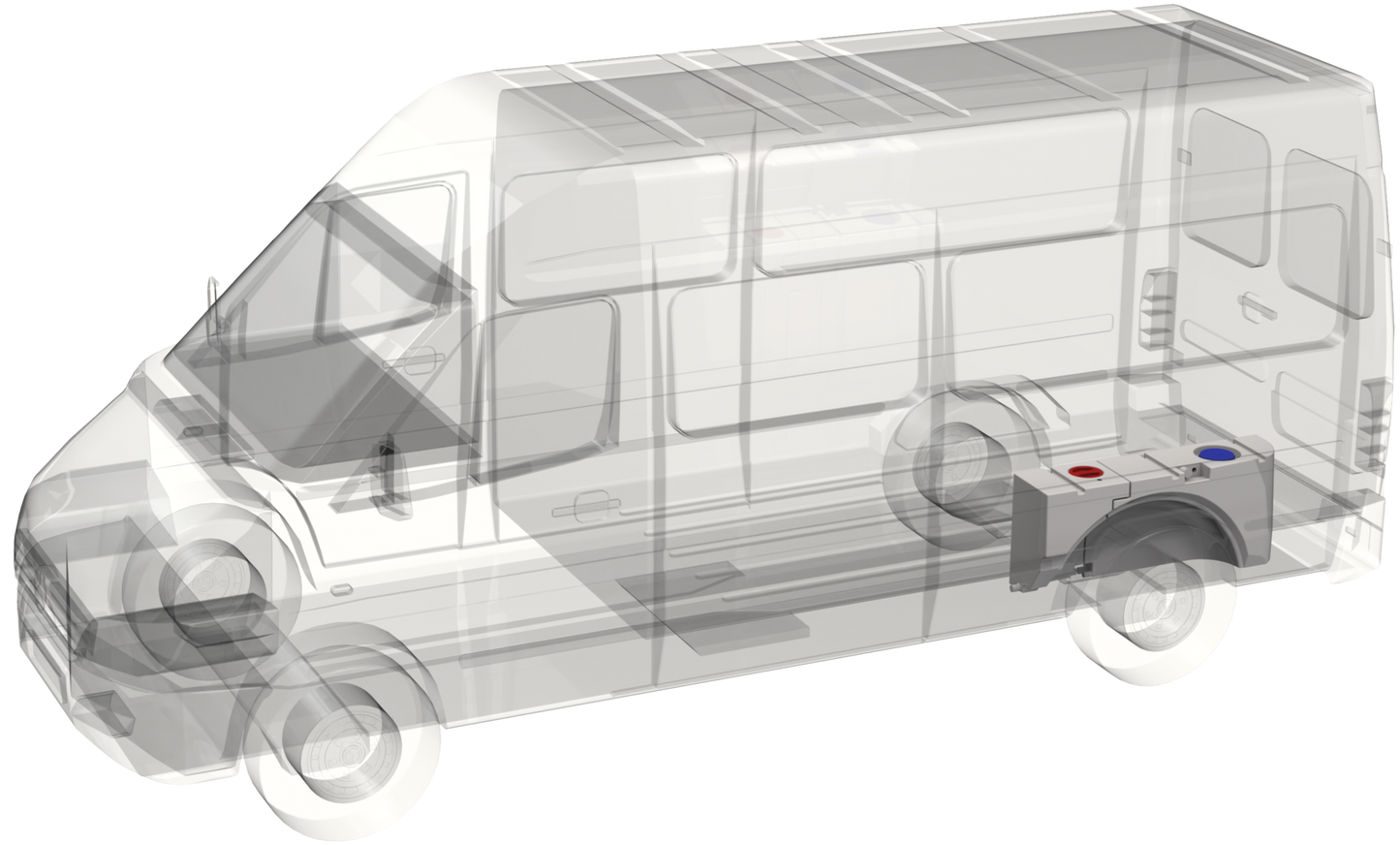 Trink- und Abwassertank VW T5/T6, 93 l