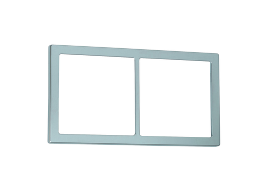 Abdeckrahmen silber, 2-fach