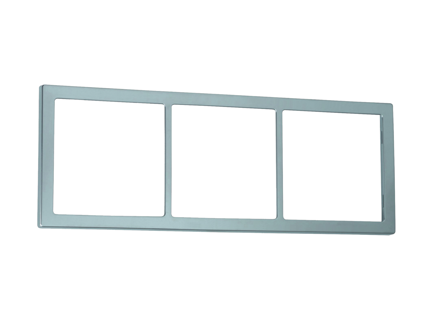 Abdeckrahmen silber, 2-fach NV