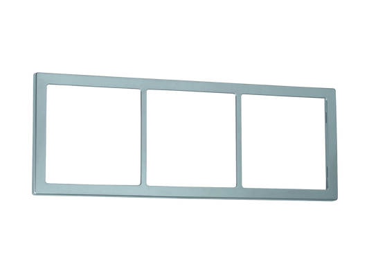 Abdeckrahmen silber, 3-fach
