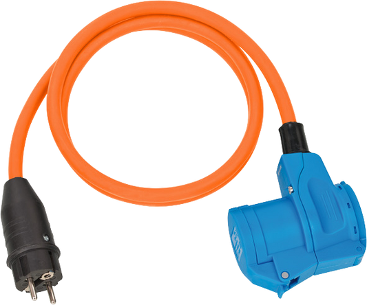 Adapterkabel CEE W-Kupplung Orange