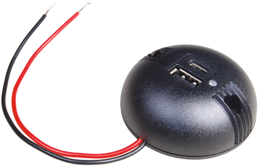 Aufbau-Powersteckdose rund mit USB-C/A