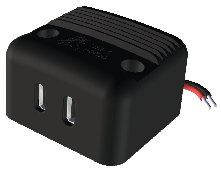 Aufbau-Power USB-C Doppelsteckdose PD/QC