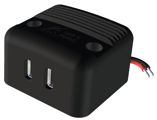Aufbau-Power USB-C Doppelsteckdose PD/QC