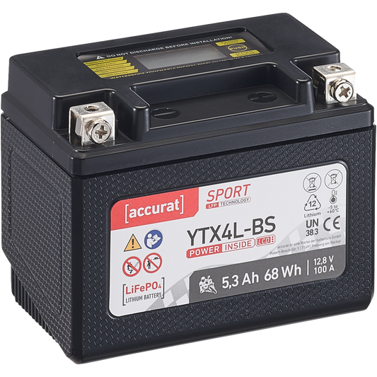 Lithiumbatt. Accurat Spt LFP YTX4L (A)