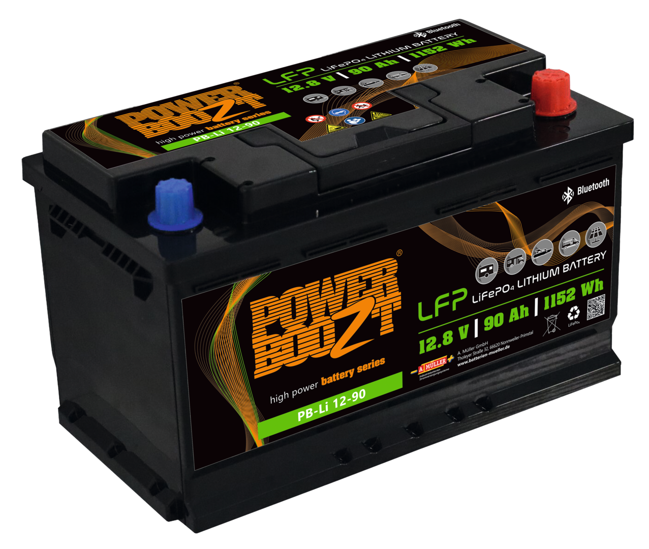 Powerboozt Lithium Batterie PB-Li 90 (D)