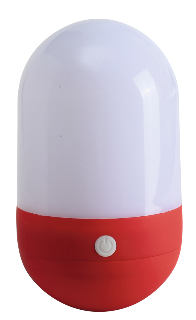 LED-Lampe TUMBLER weiß-rot (R)
