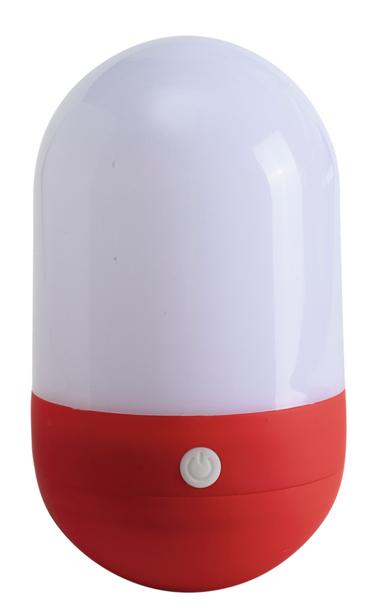 LED-Lampe TUMBLER weiß-rot (R)