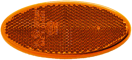 Rückstrahler oval gelb selbstklebend