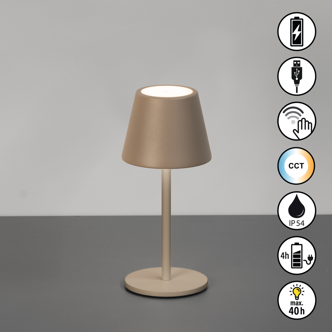 Lampe SALERNO grau-braun