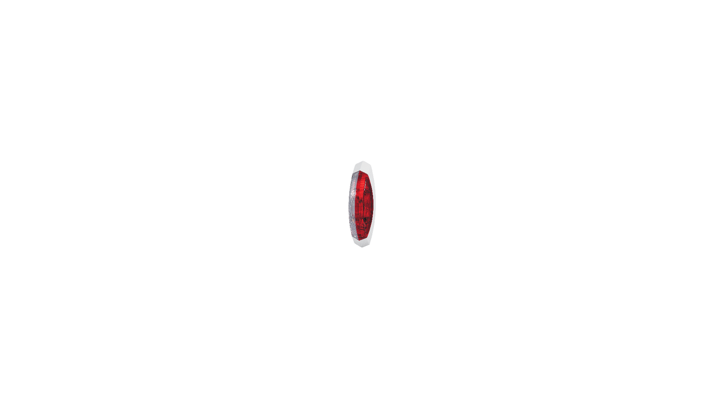 Umrissleuchte oval weiß links