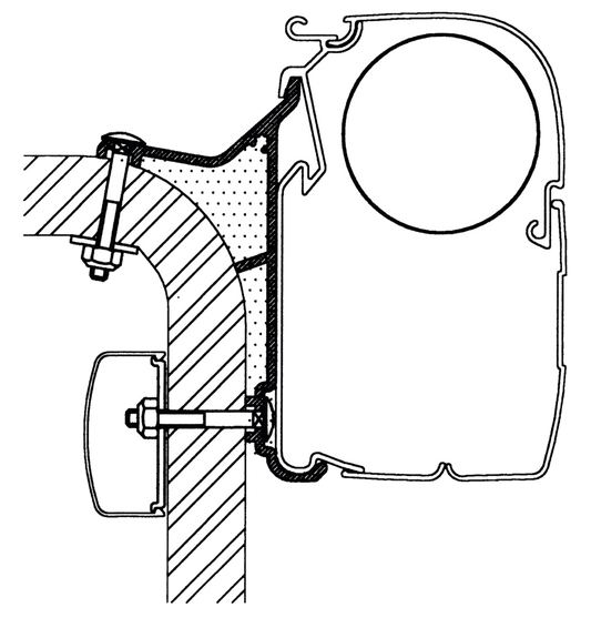 Adapter Hymer B2-Klasse, 450 cm (S) (B)