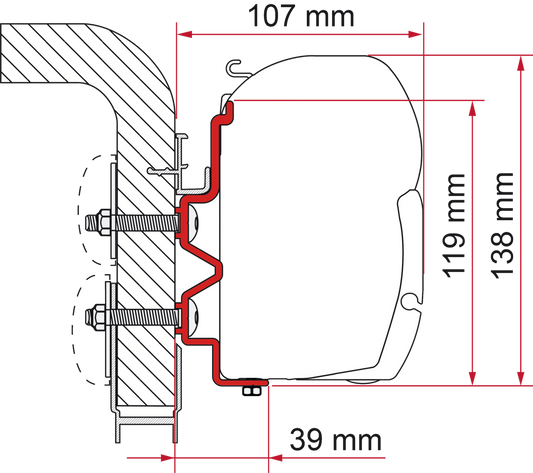 Adapter HymerCamp 350 cm (S)