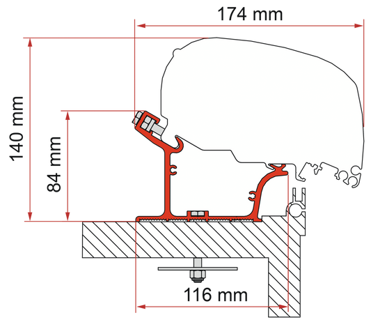 Adapter Adria Caravan 450 (S) (B)