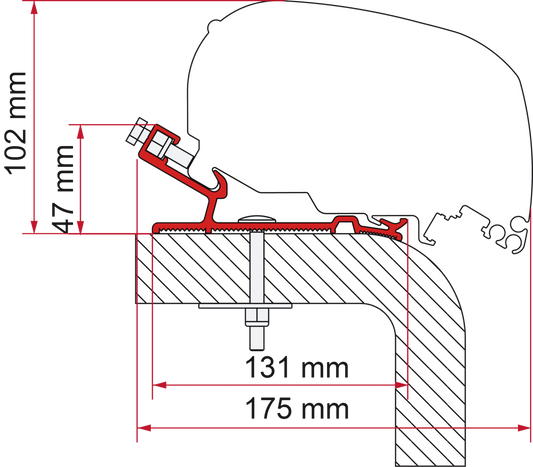 Adapter F80-F65 Hymer 320 (S) (B)