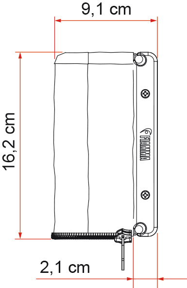 COMPASS 220 cm black, Royal grey (S)(R)