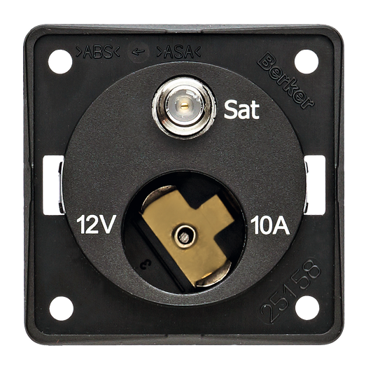 Steckdose 12 V + SAT anthrazit