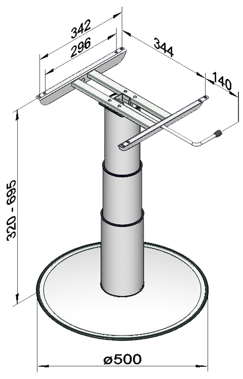 Freistehendes Liftgestell