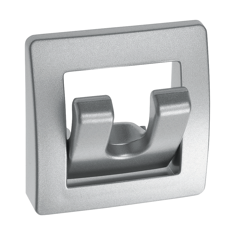 Garderoben-Haken 2-fach silber