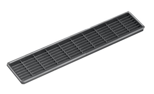 Lüftungsgitter silber 255 x 55 mm