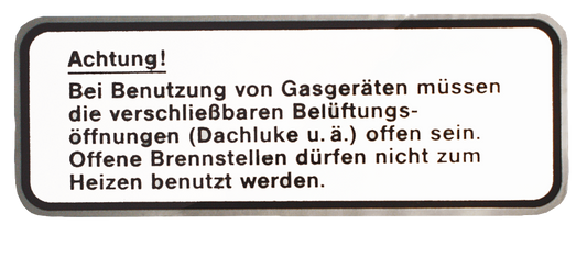 Gas-Hinweisschild