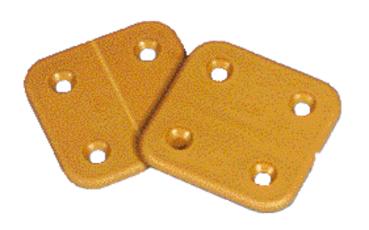 Kunststoff-Scharnier braun (4er-Pack)