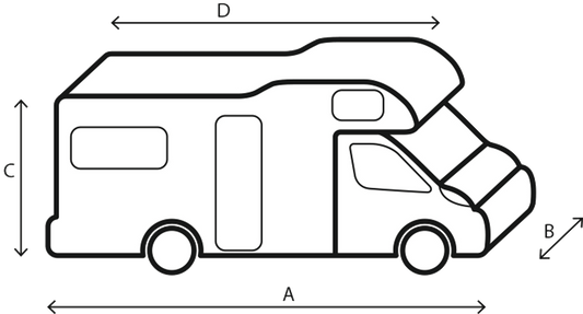 Schutzhülle Reisemobil 500 - 550 cm