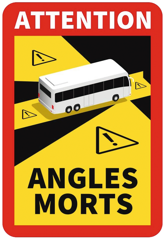 Aufkleber Toter Winkel FR Bus (3er-Set)