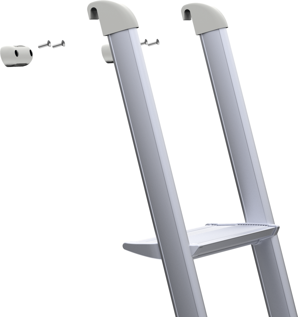 Alu-Alkovenleiter TITTA LARGE-STEP 130cm (2)