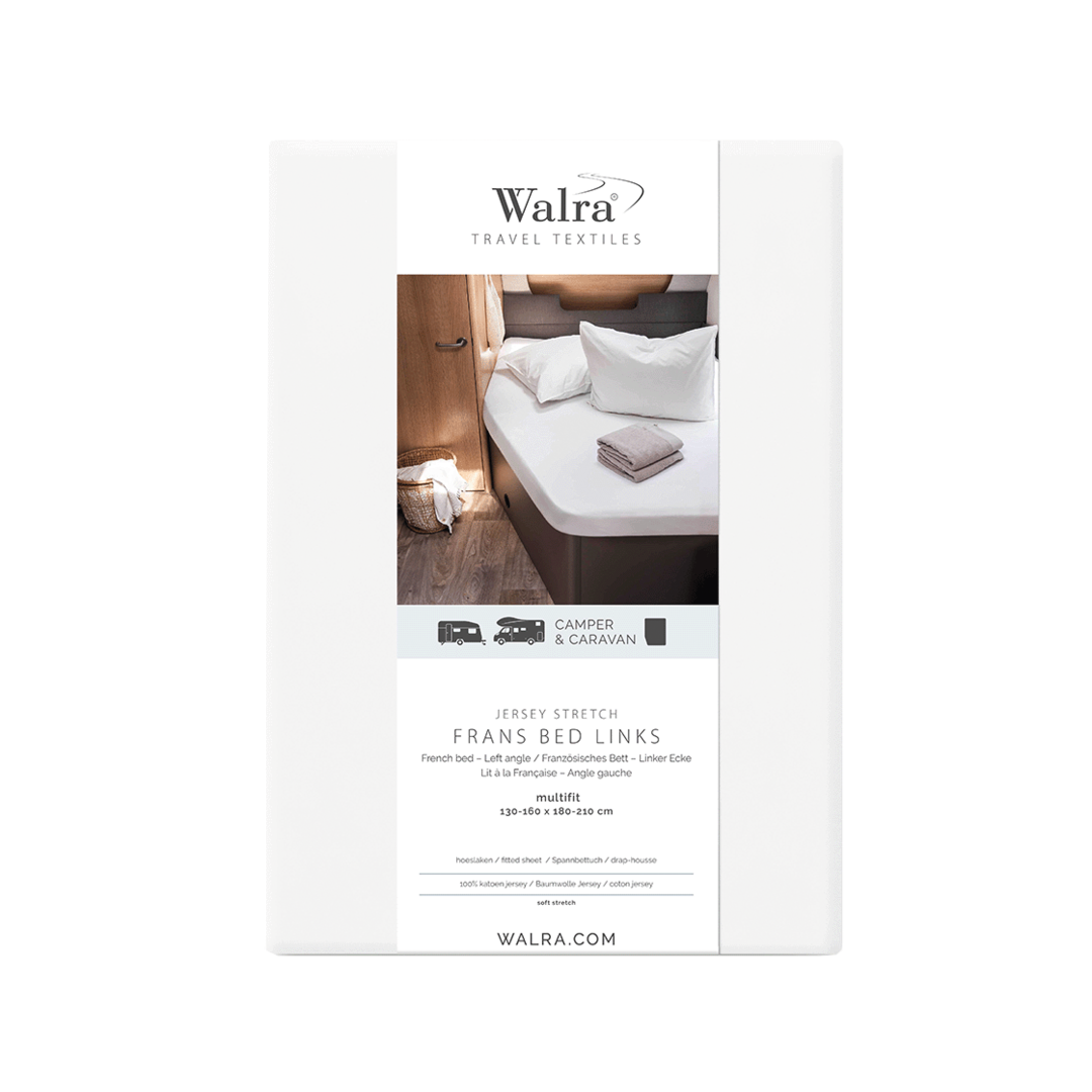Walra Jersey-Spannbettlaken links weiß