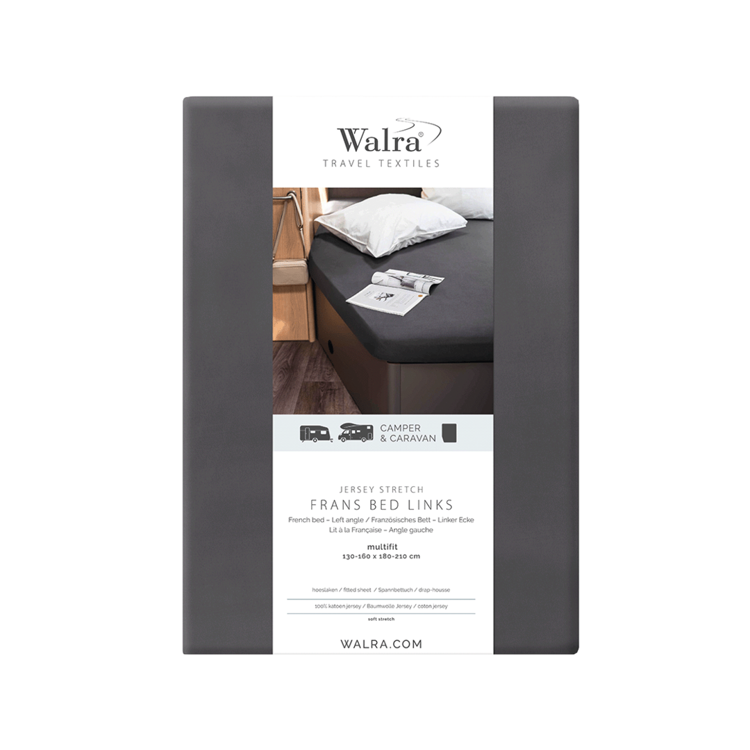 Walra Jersey-Spannbettlaken links anthr.
