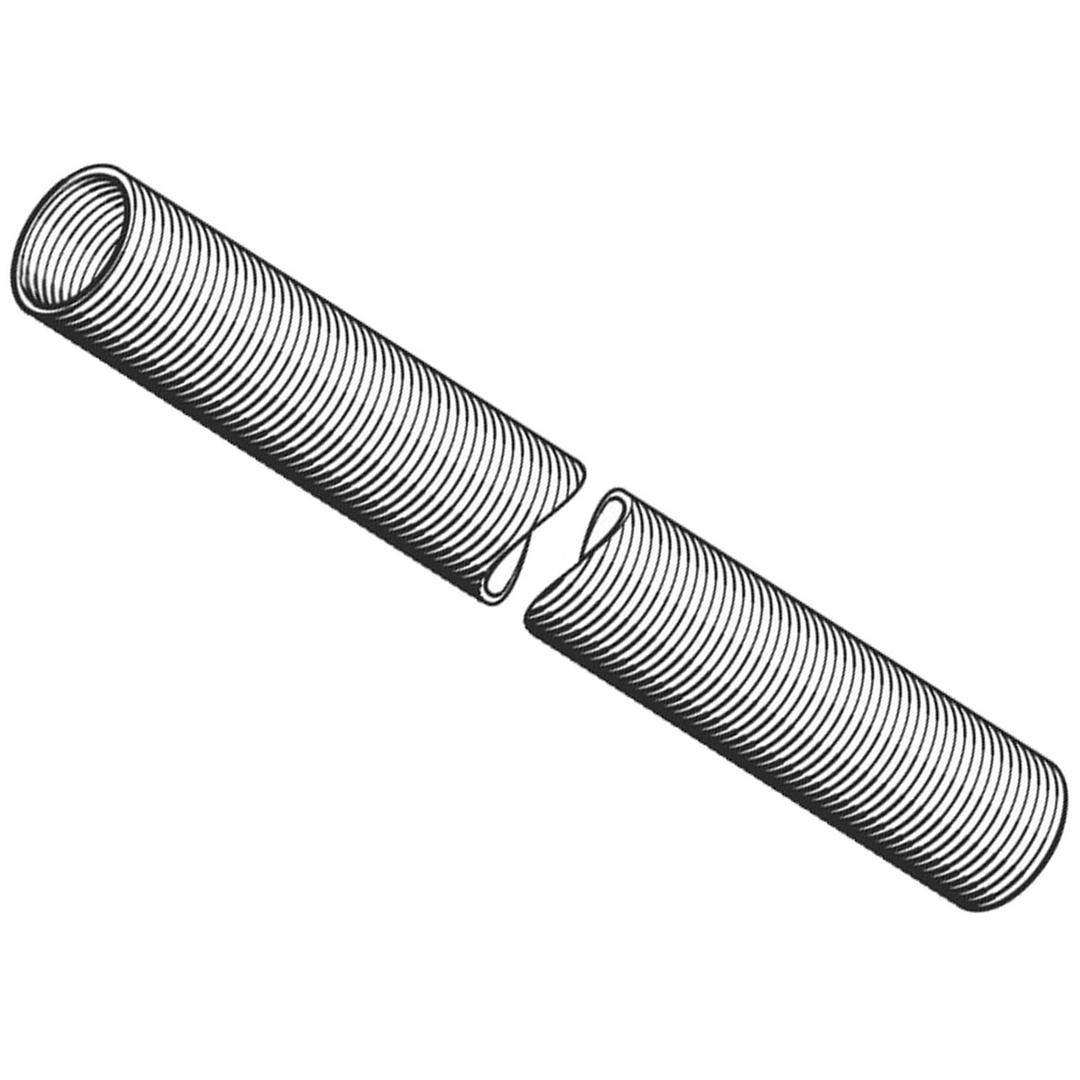 Warmluftschlauch 60 mm 1m - Gesamtansicht