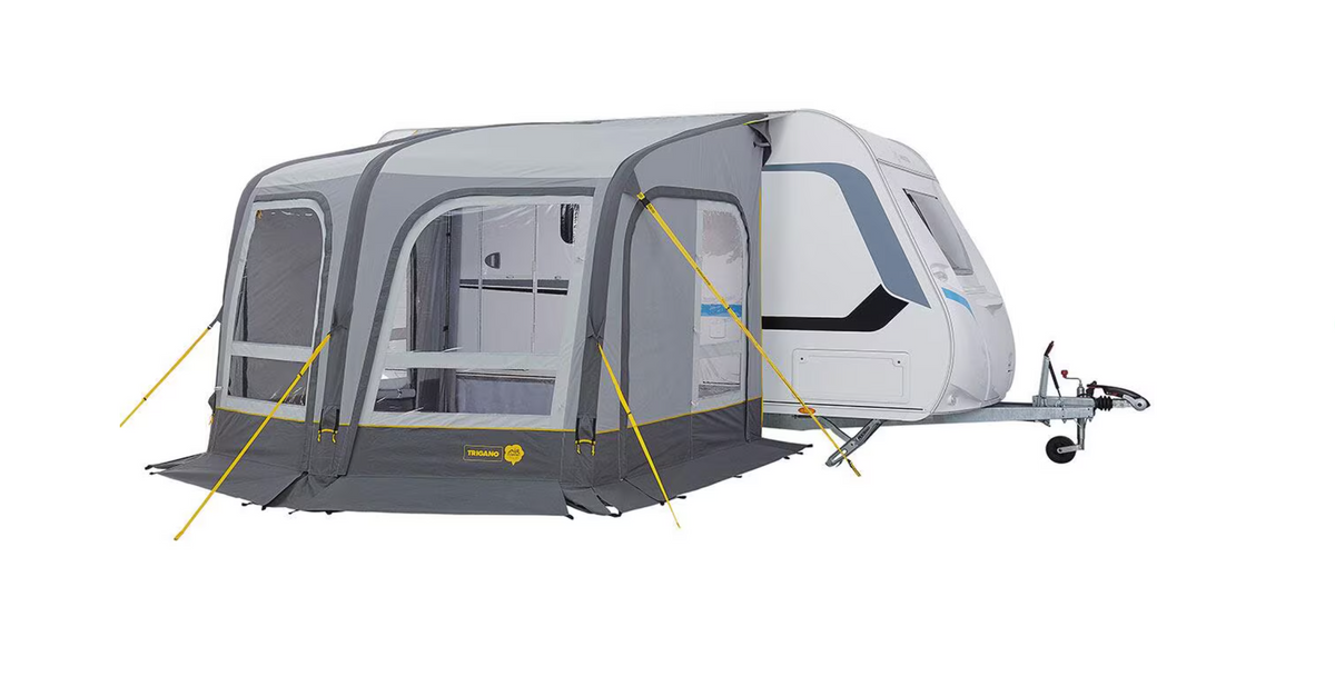 Vorzelt Lima mit geoeffneter Front, Trigano Aircamp